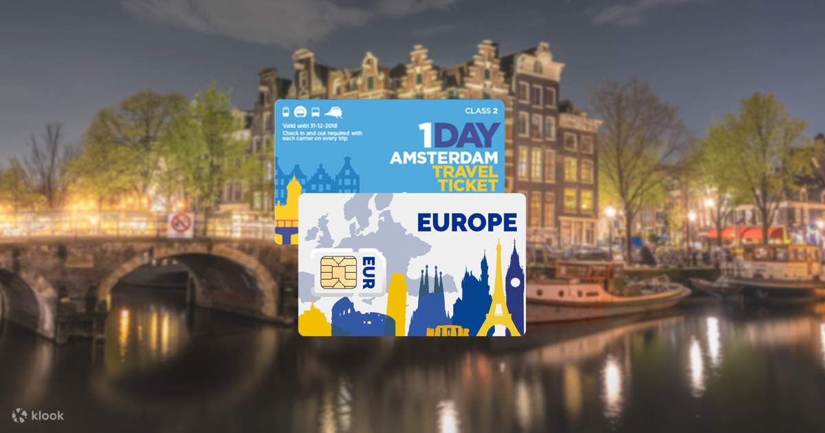 Amsterdam Travel Card with 4G SIM Card for Europe Klook United Kingdom
